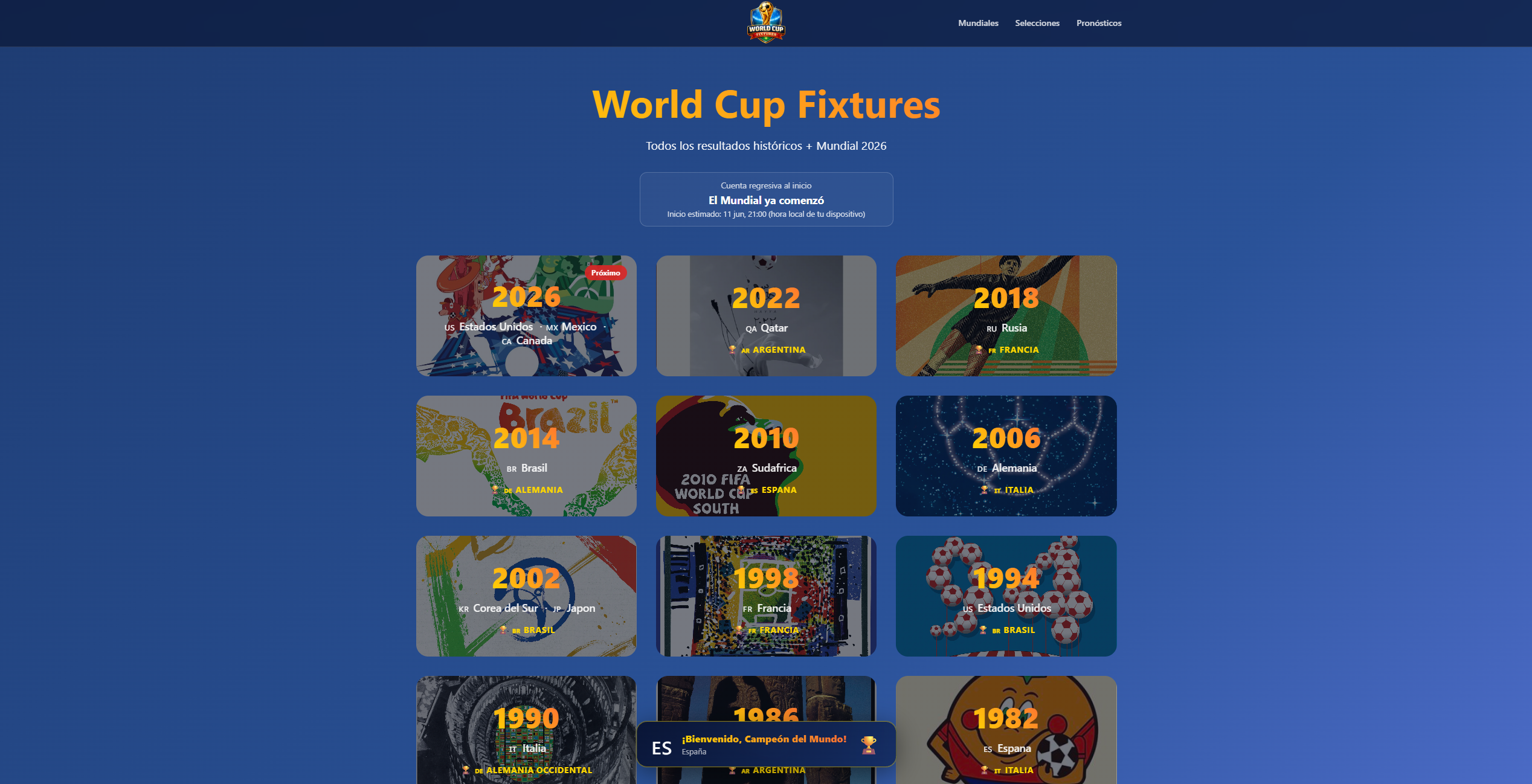 Captura del proyecto Mundial